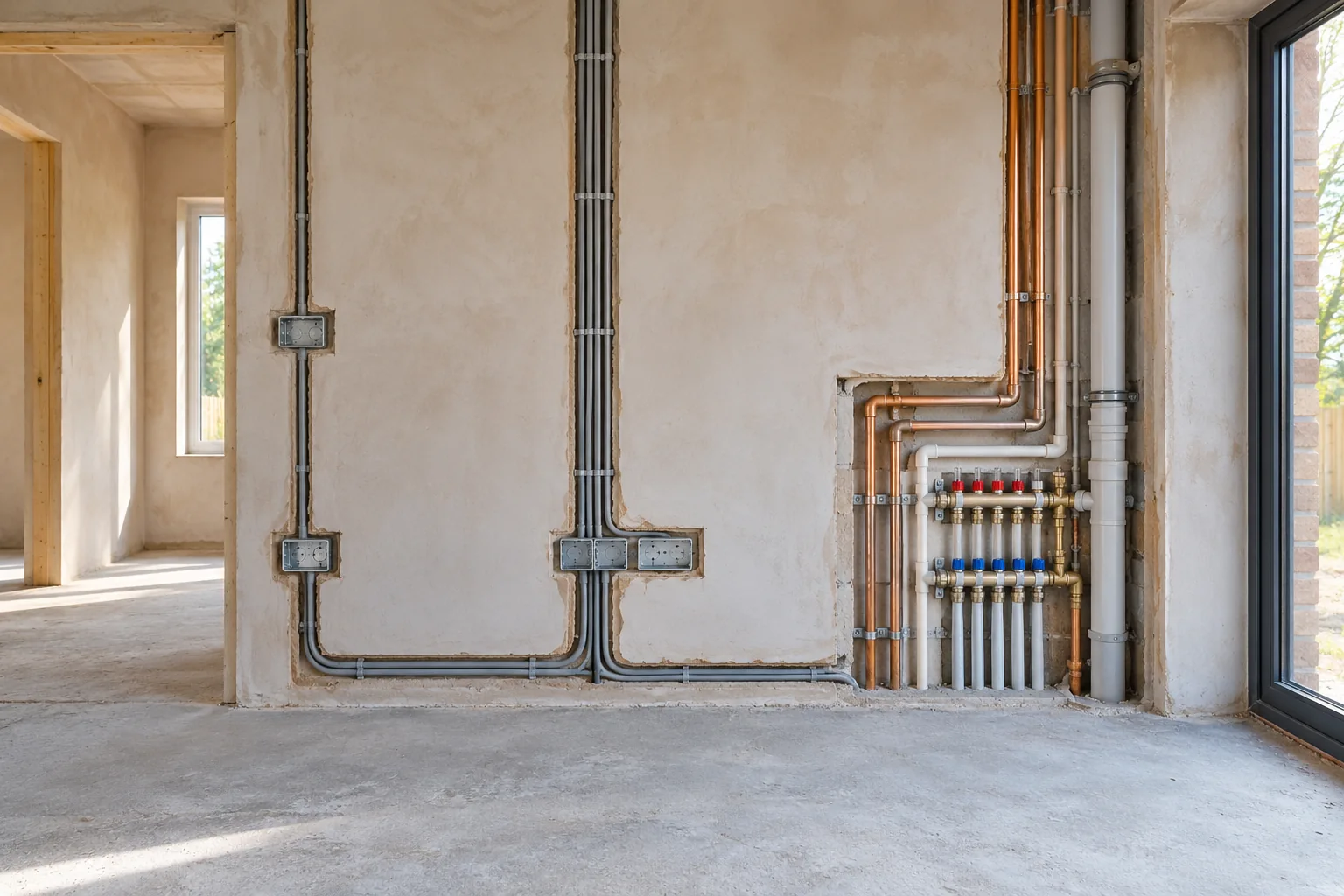 Electrical and plumbing coordination